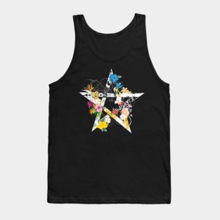 a pentagram with flowers Tank Top